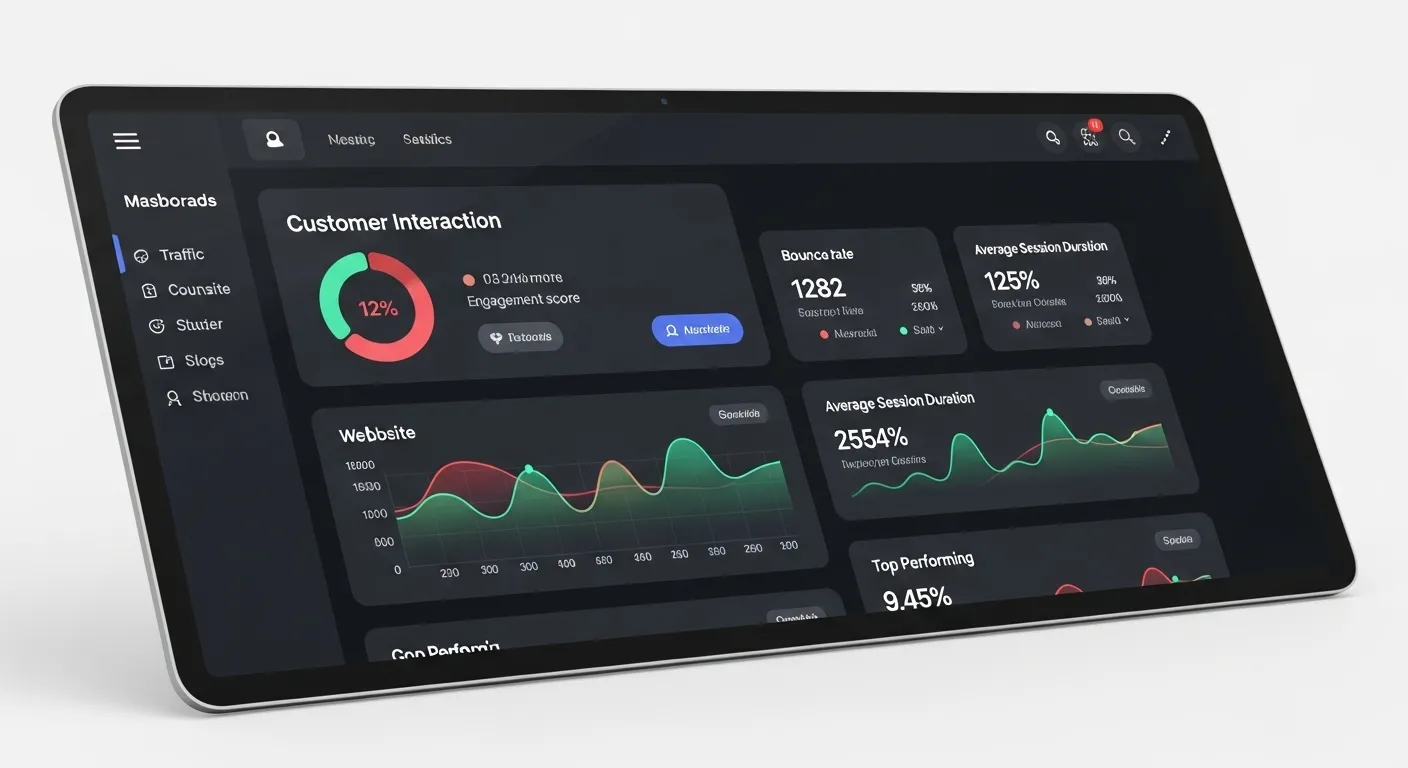 Dashboard mit Website-Daten, das zeigt, warum Webseite keine Kunden bringt